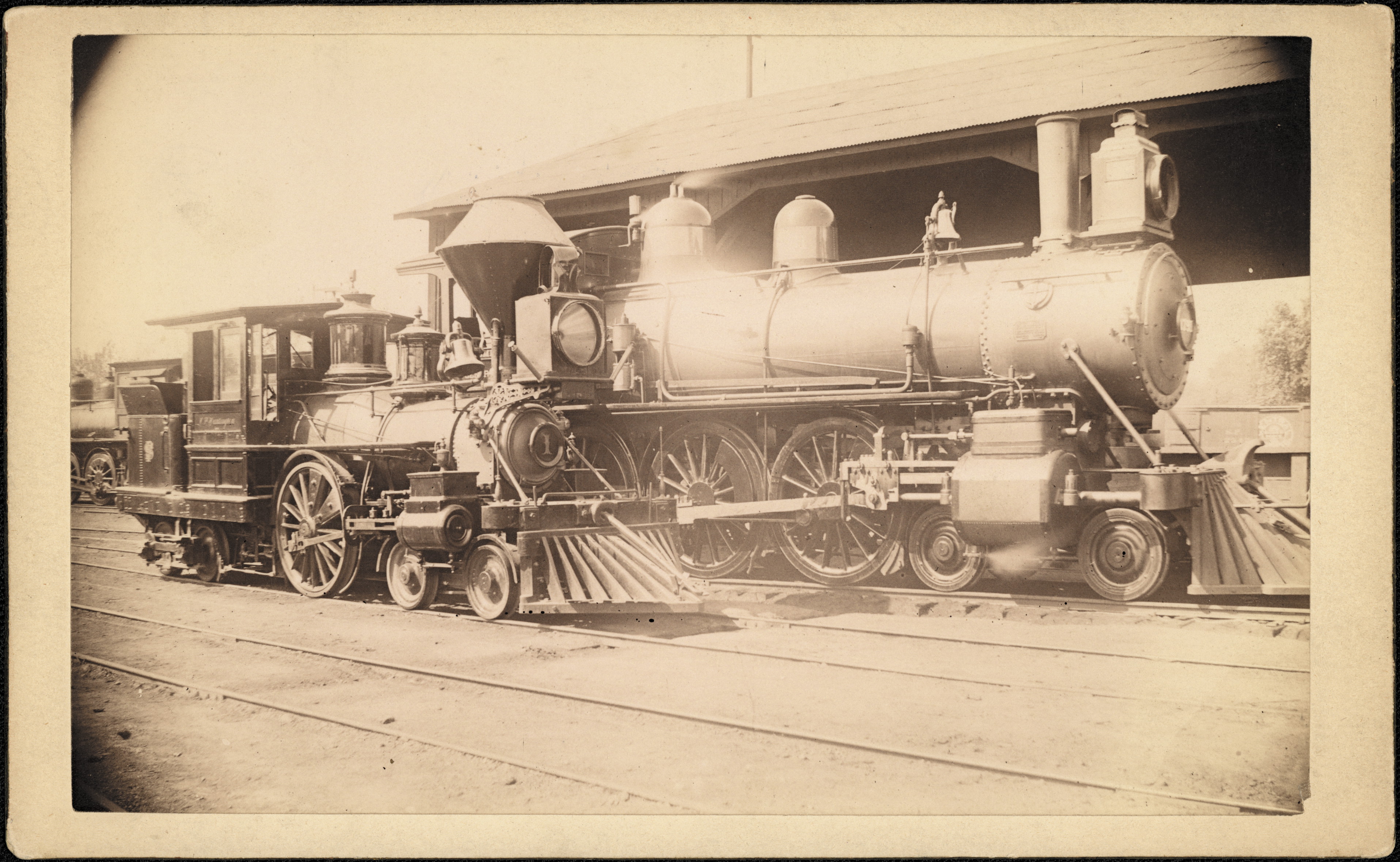 Southern Pacific Railroad steam locomotive No. 1] : Unknown : Free