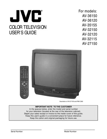 JVC AV-36150 AV-36120 AV-35155 AV-32150 AV-32120 AV-32115 AV-27150