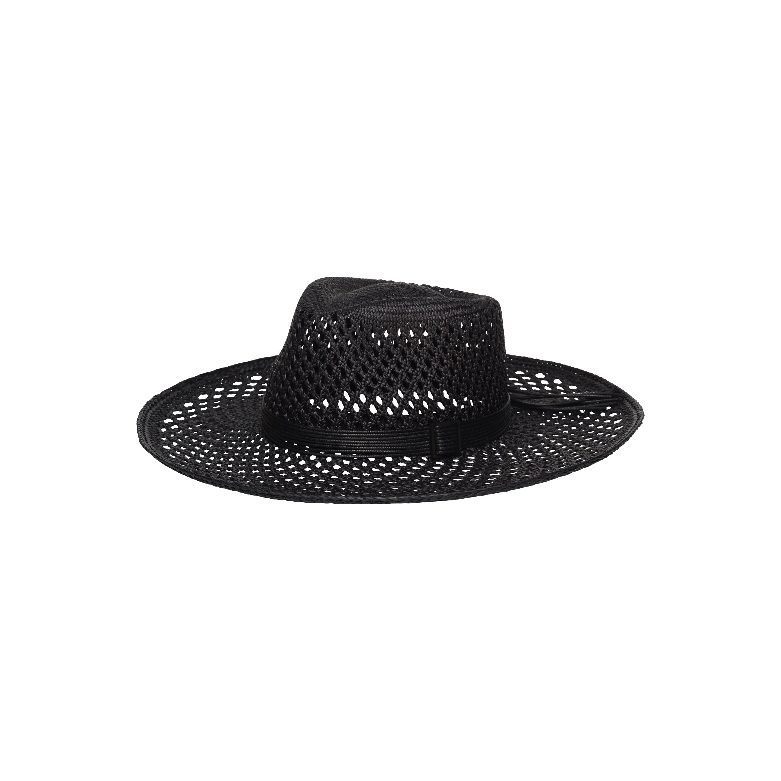 Lucia - Wide Brim Open Eyelets Toquilla Straw Hat | Artesano – www