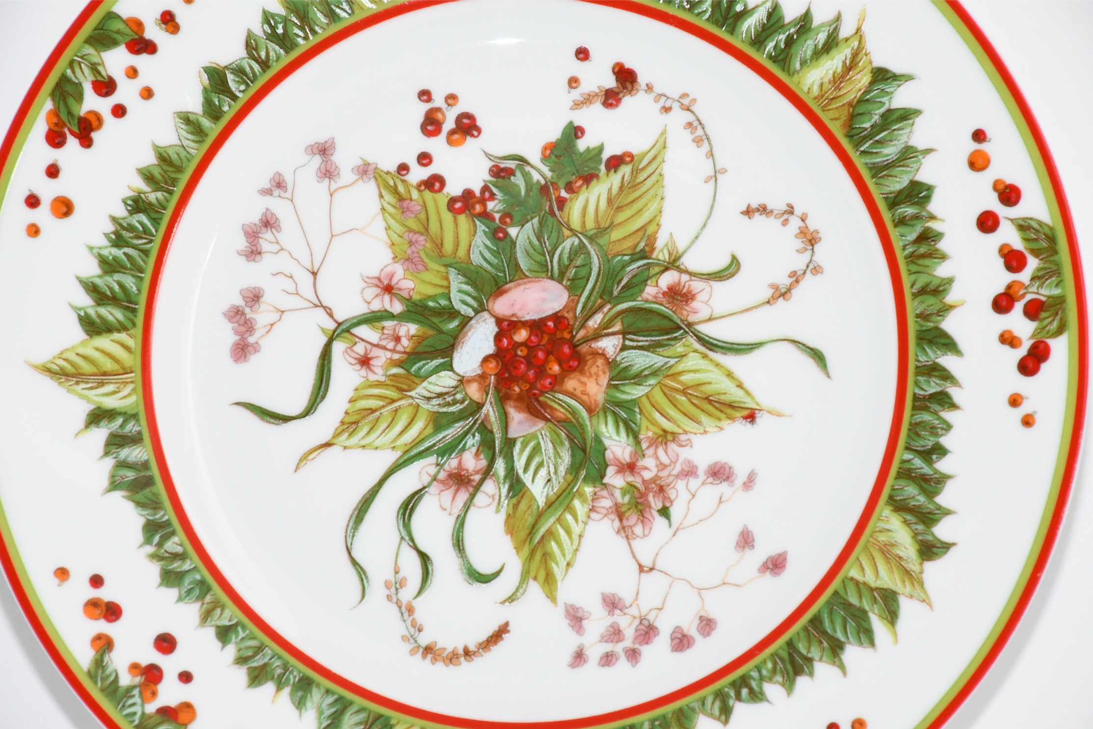 Hermes Le Jardin de Pythagore Dessert Plate 22.5 cm porcelain Set