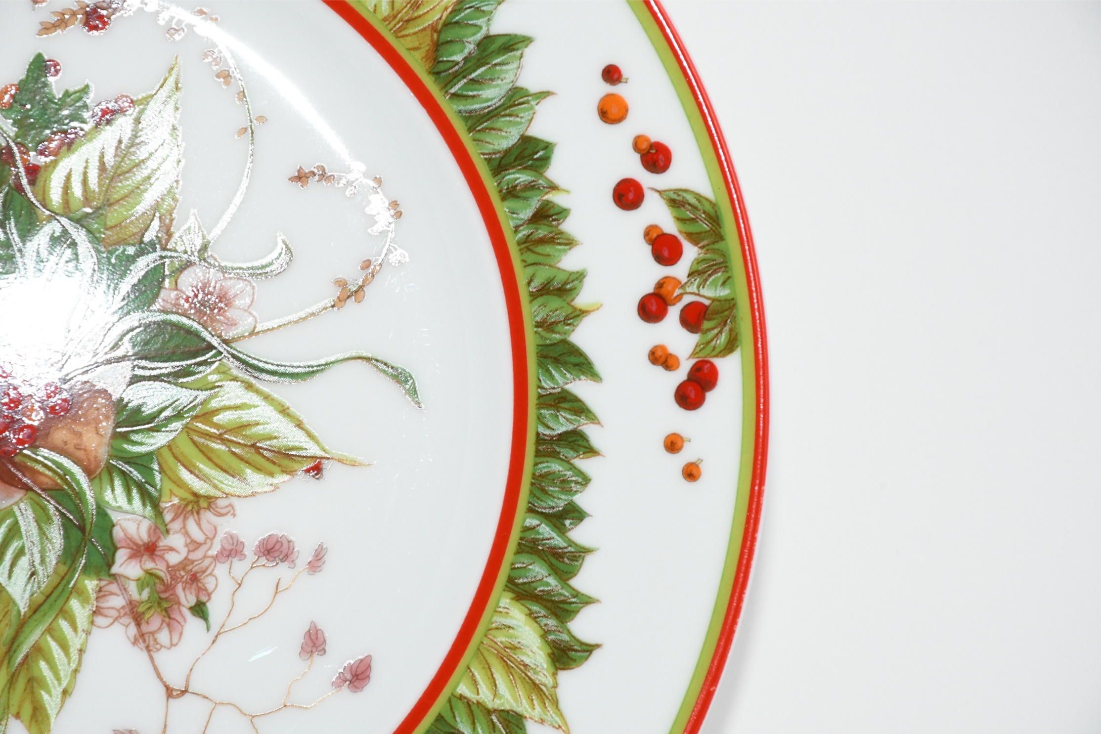 Hermes Le Jardin de Pythagore Dessert Plate 22.5 cm porcelain Set