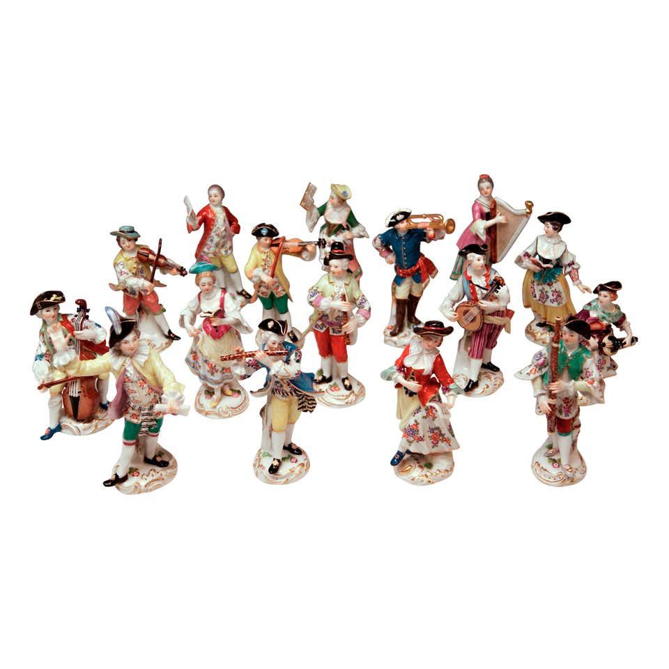 Meissen Gallant Orchestra Complete 16 Figurines by Johann J