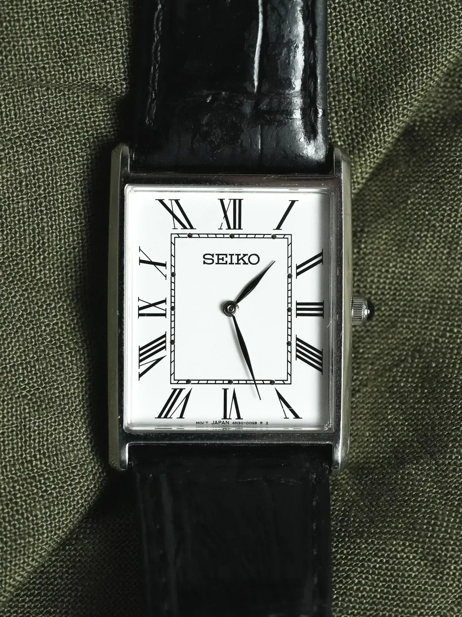 Seiko - Tank XL Steel Roman Numerals Cabochon - 2002