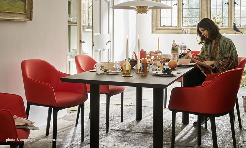Vitra ヴィトラ Softshell Chair ソフトシェル チェア 4レッグ ベース