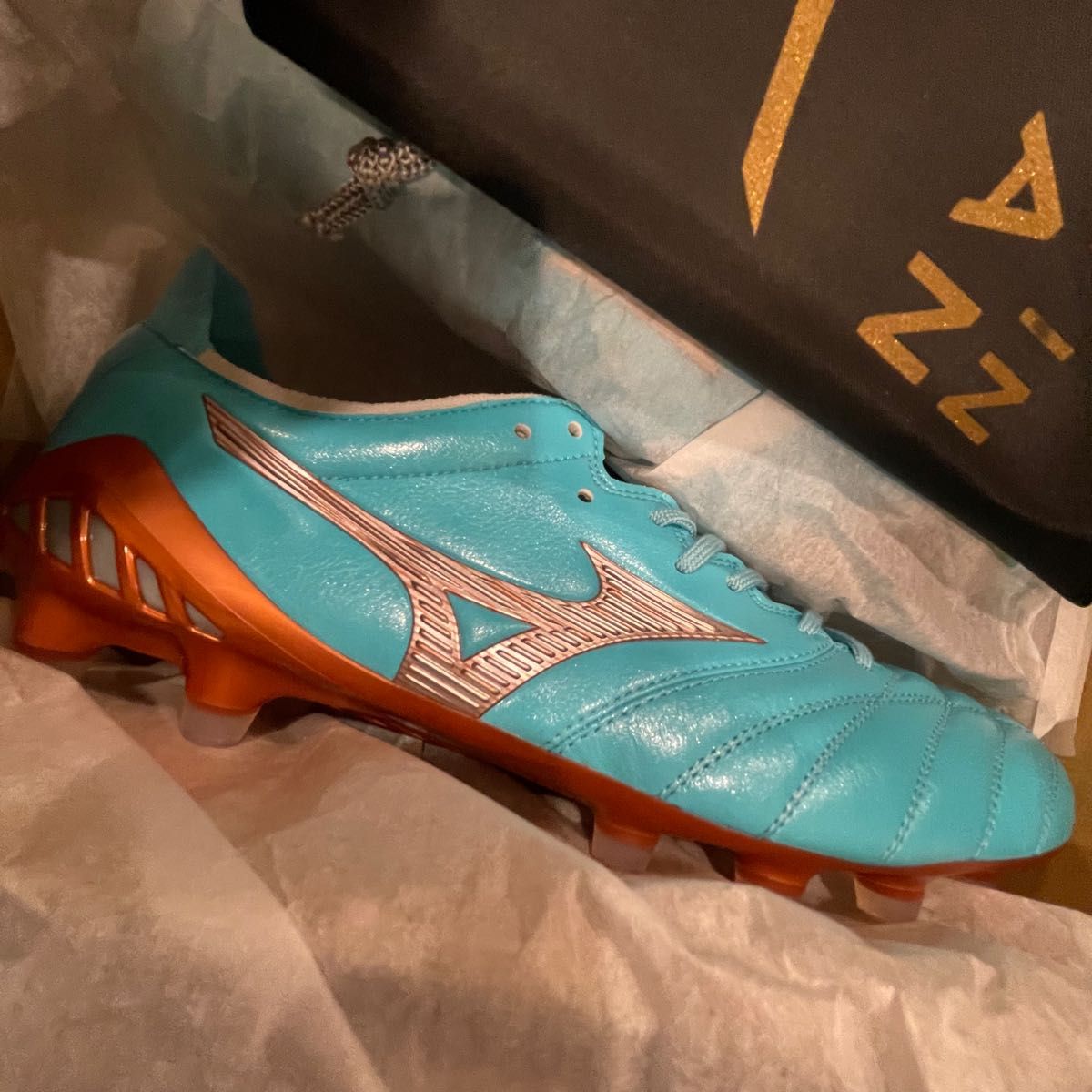 25 5cm モレリアネオ3ジャパン ミズノ サッカースパイク 水色 mizuno