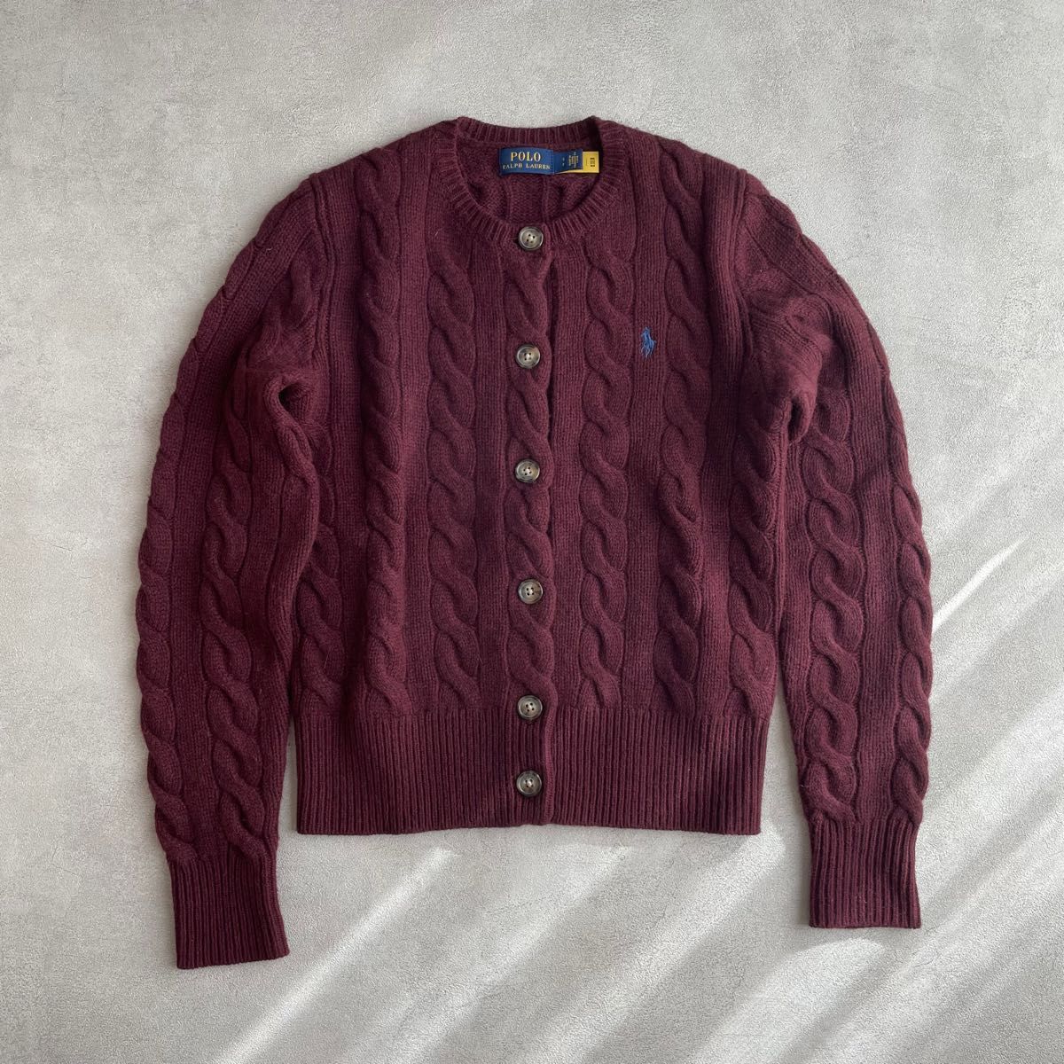 POLO RALPHLAUREN ケーブルニット ウールカシミヤ カーディガン