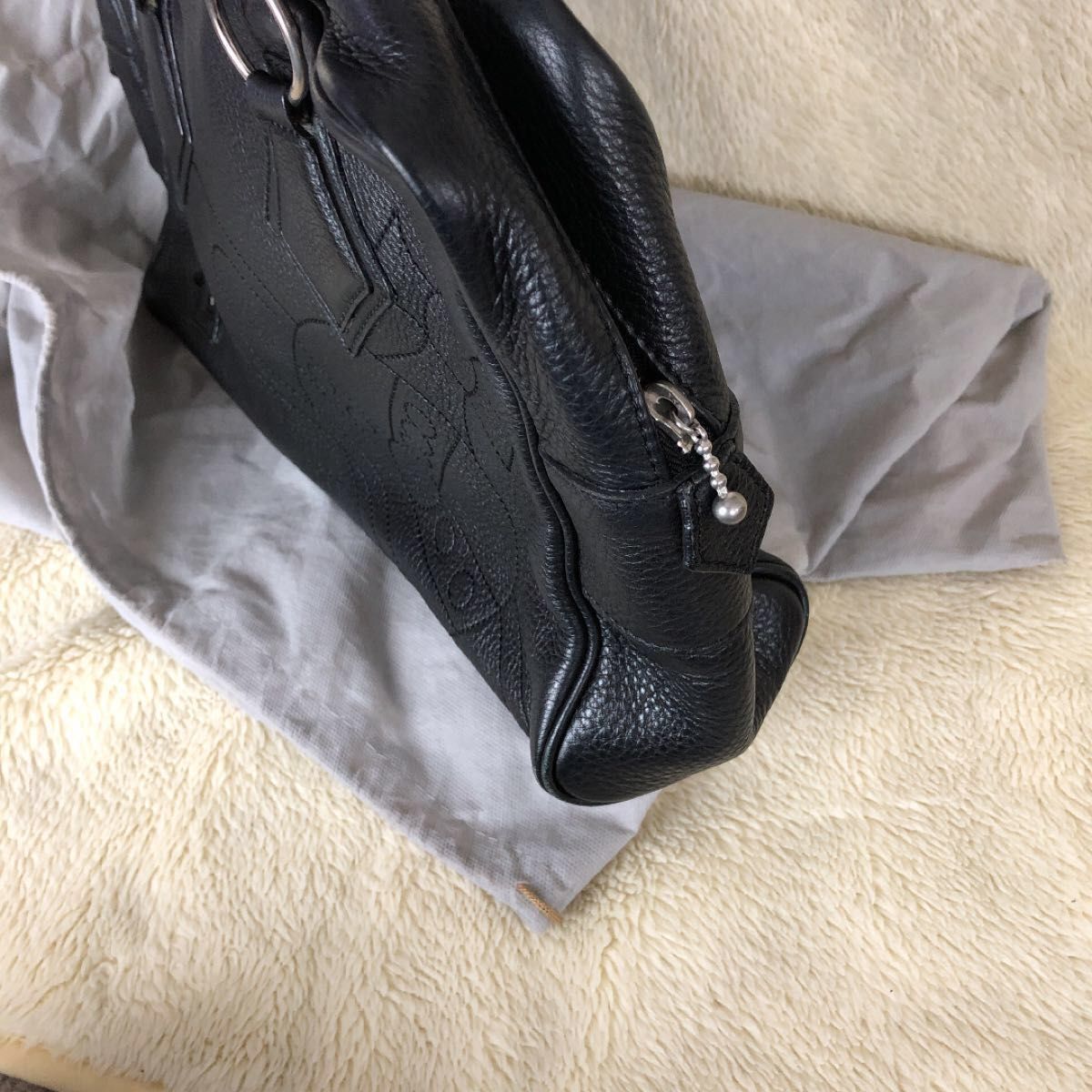 vivienne westwood ヴィヴィアンウエストウッド 黒 レザーバッグ A4