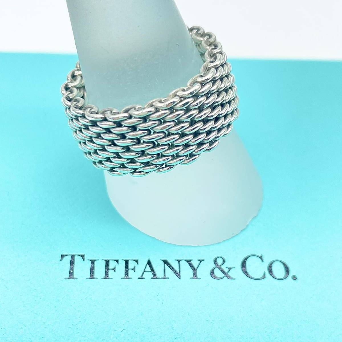 廃盤】ティファニー TIFFANY&Co サマセット シルバー メッシュ リング