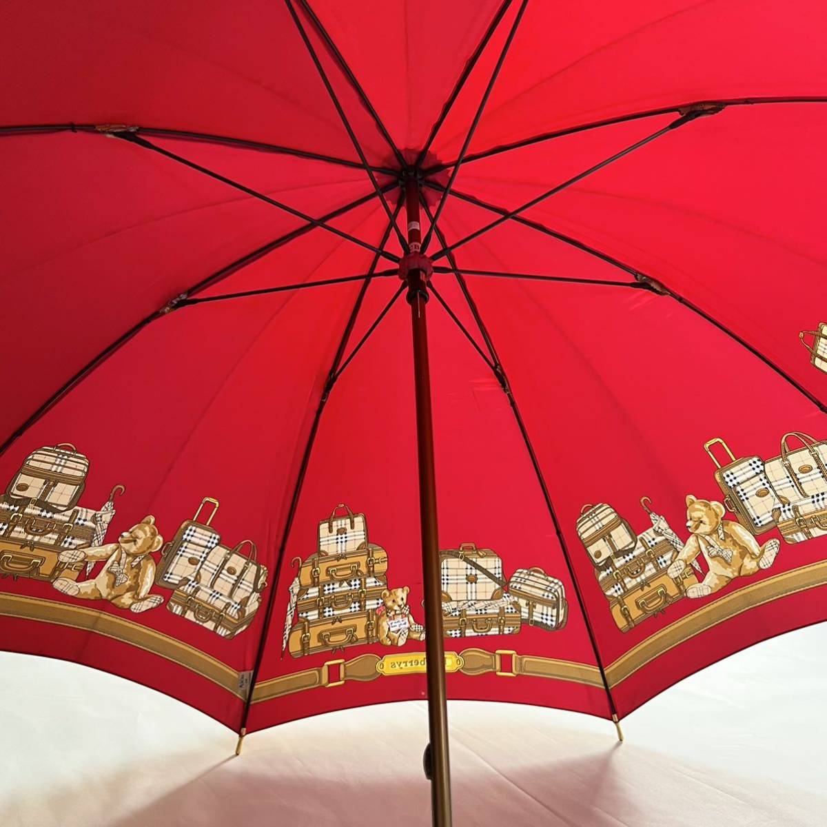 希少レア】Burberrys バーバリーズ ノバチェック ベア レッド 雨傘