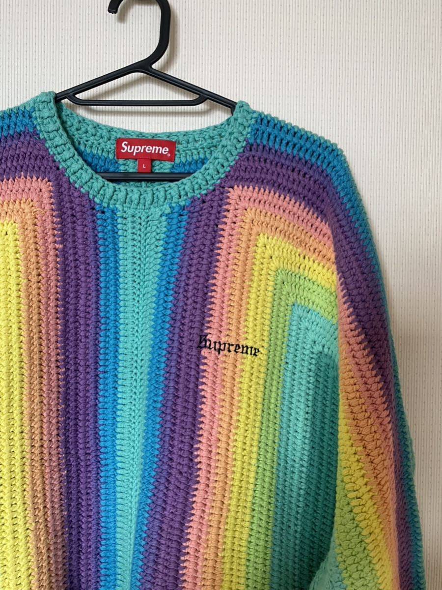 新品 Supreme シュプリーム 22SS Hand Crocheted Sweater ハンド