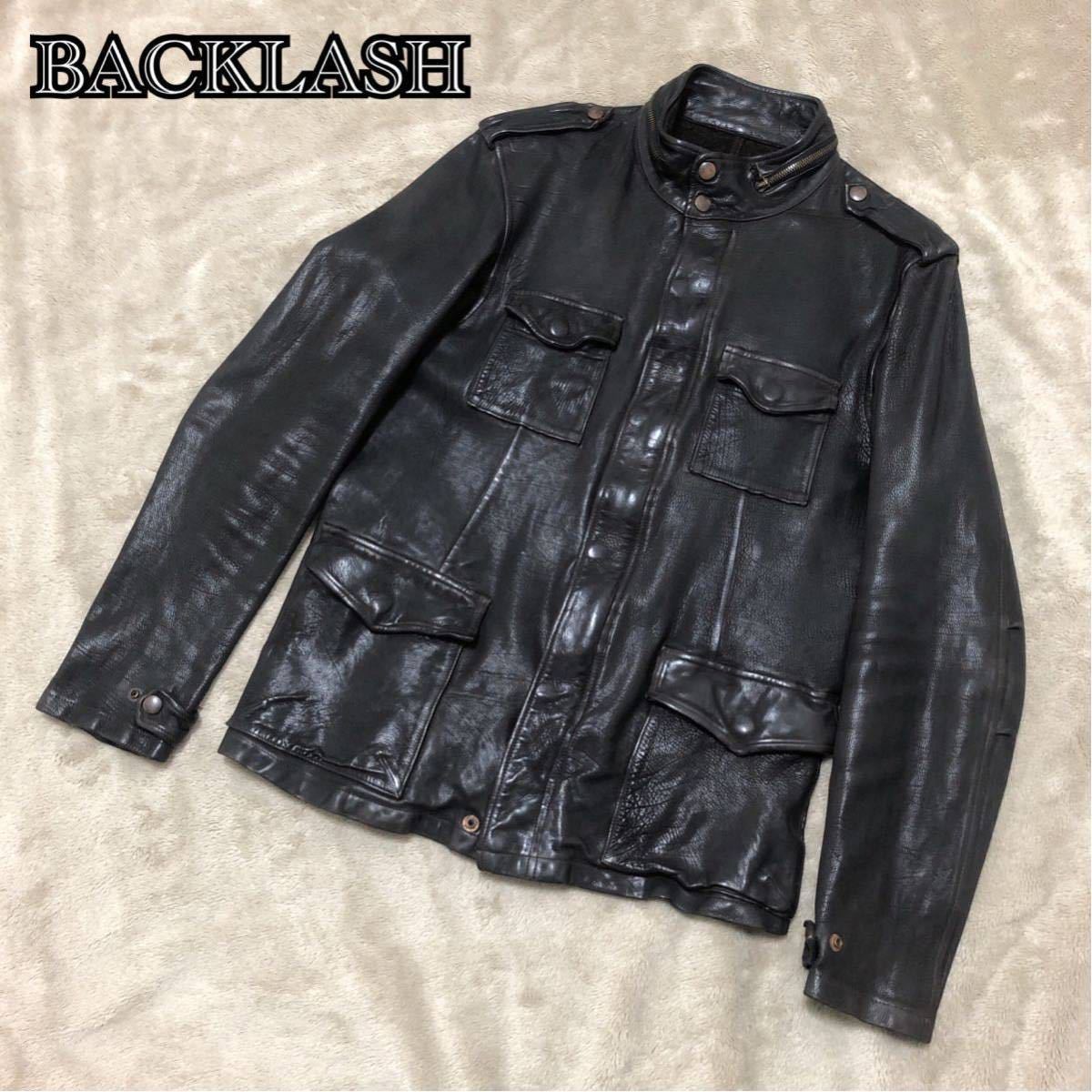 激レア BACKLASH バックラッシュ レザージャケット M65 日本製 カーフ