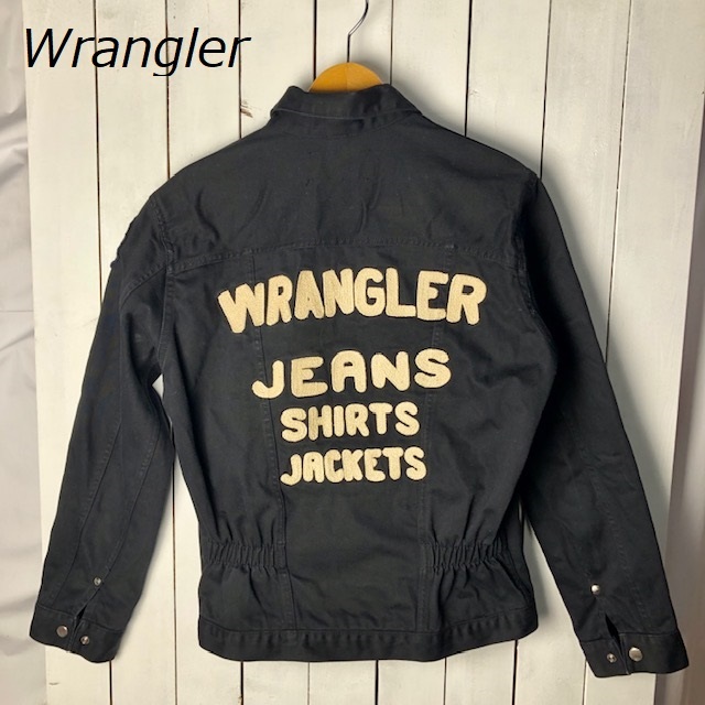 Wrangler ラングラー チャンピオンジャケット 黒 40 L ワッペン 刺繍