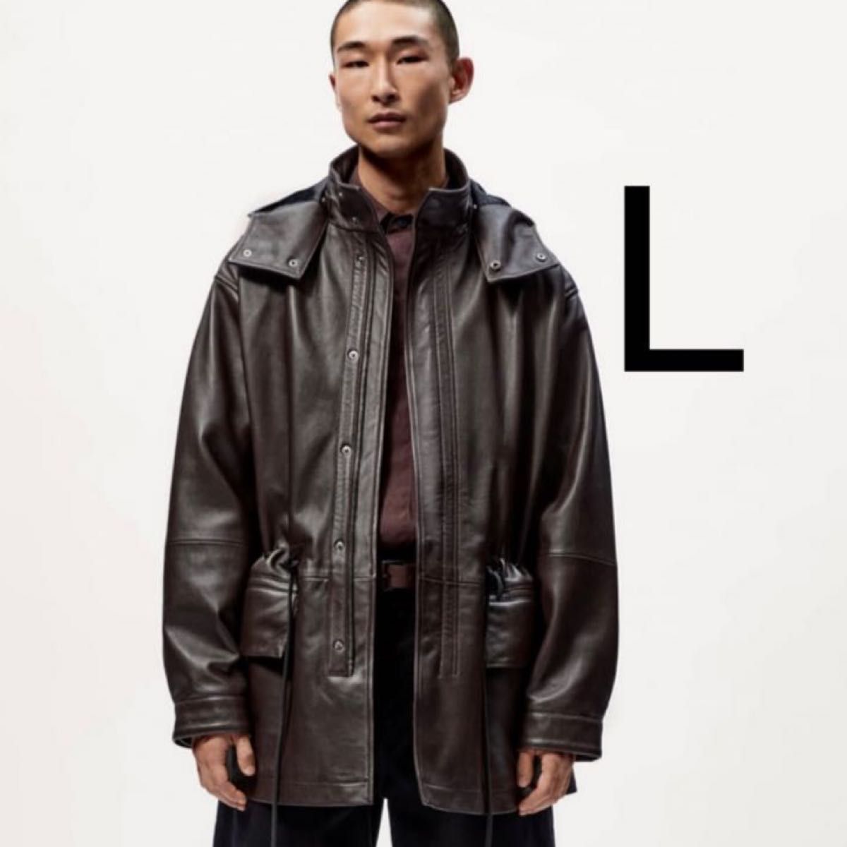 新品完売 ZARA x Studio Nicholson スタジオニコルソン レザーパーカ L