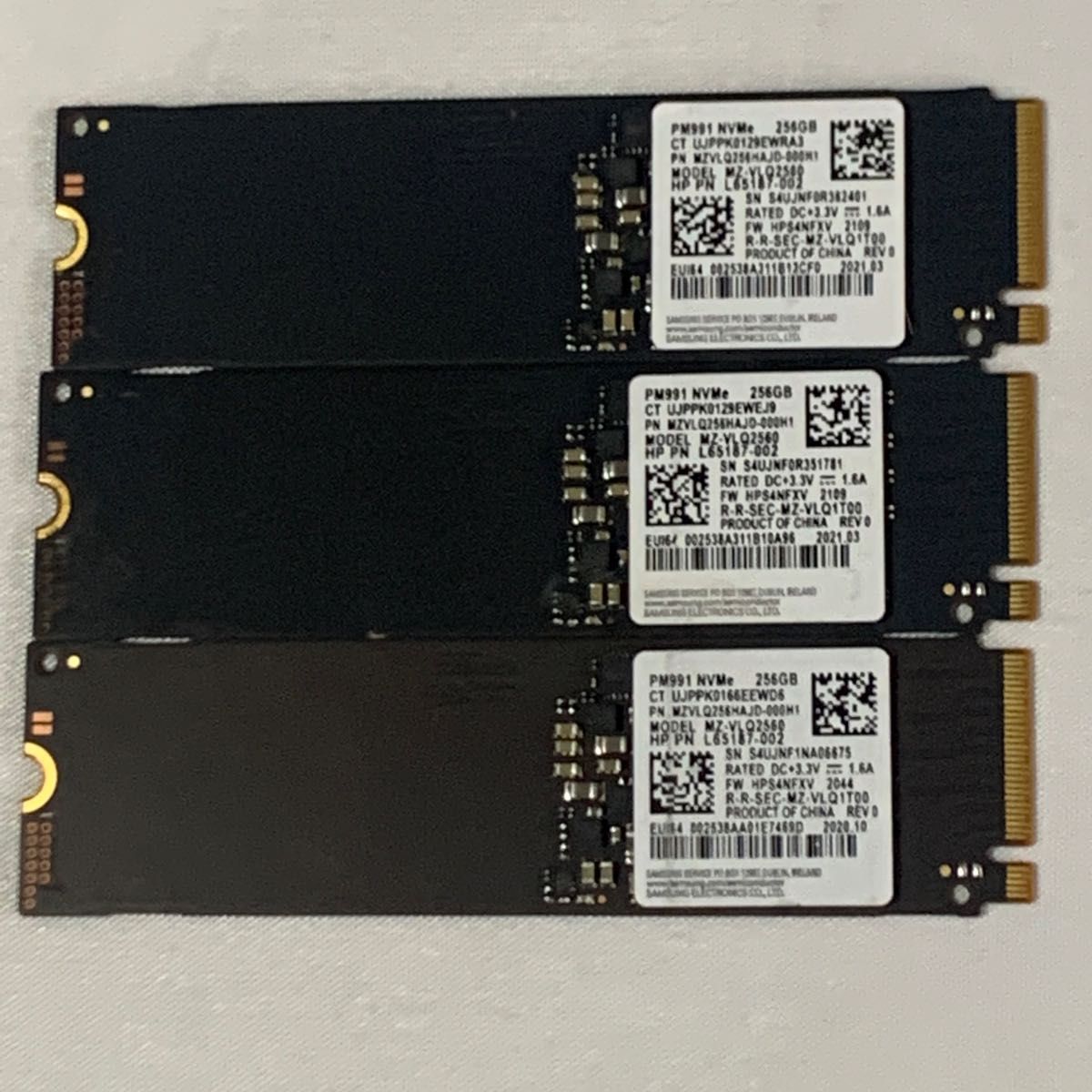 SAMSUNG M 2 NVMe SSD 256GB 3枚 MZVLQ256HAJD-000H1｜Yahoo!フリマ