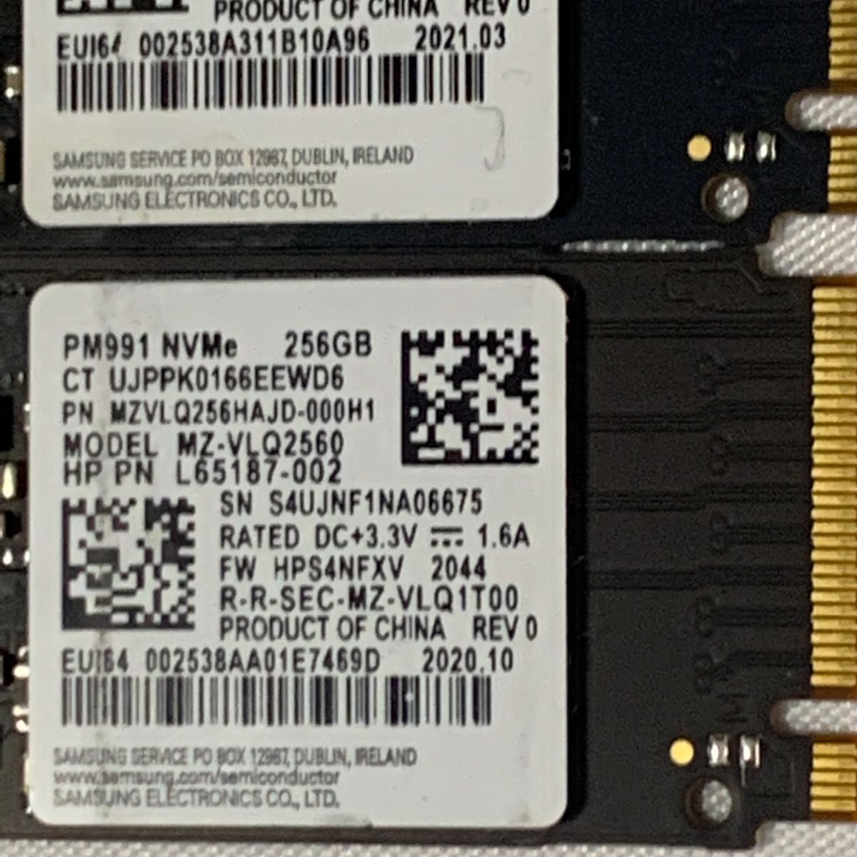 SAMSUNG M 2 NVMe SSD 256GB 3枚 MZVLQ256HAJD-000H1｜Yahoo!フリマ