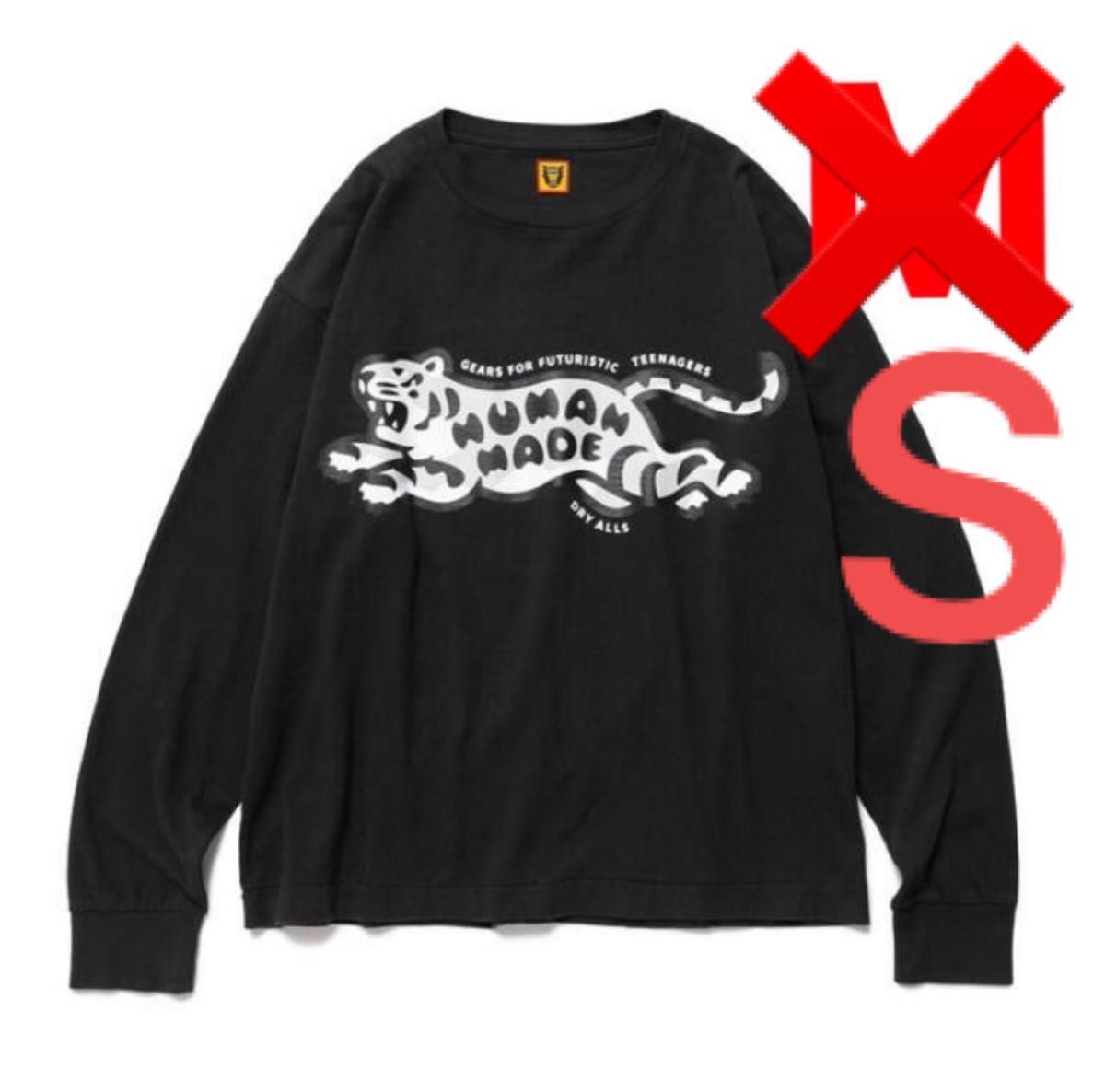 HUMAN MADE TIGER L/S T-SHIRT - BLACK / Sサイズ ヒューマンメイド