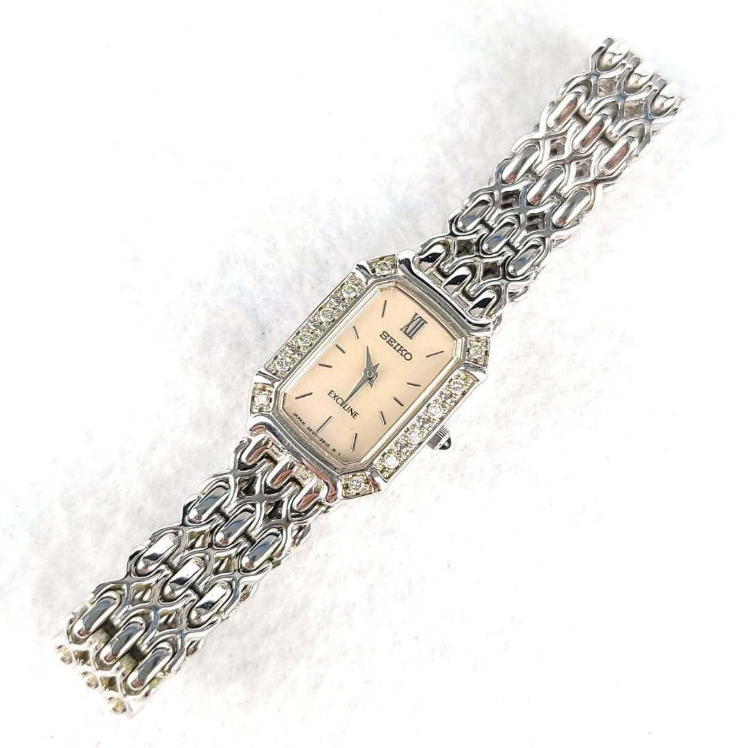 極美品稼働品】SEIKO セイコー エクセリーヌ ダイヤモンドベゼル 2E20