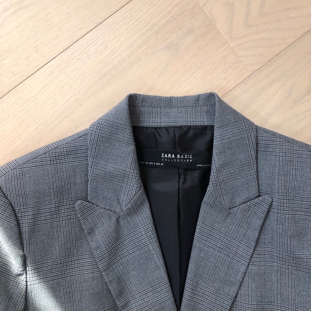 ZARA ザラ セットアップ チェック グレー スーツ パンツスーツ