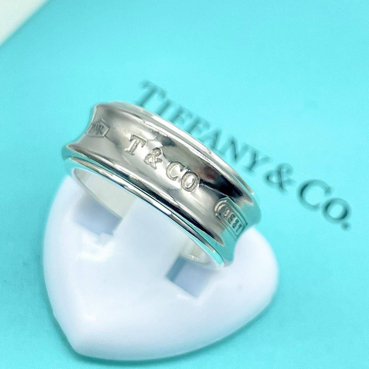 廃盤】13 5号 ティファニー ナロー チタン シルバー リング Tiffany