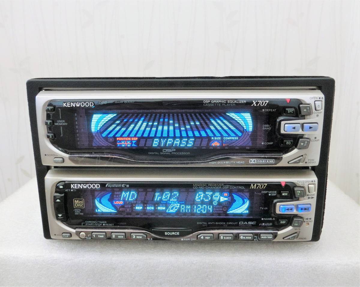 Yahoo!オークション - Kenwood M707 X707 KCA-R6 1DIN+1DIDタイプのMD/