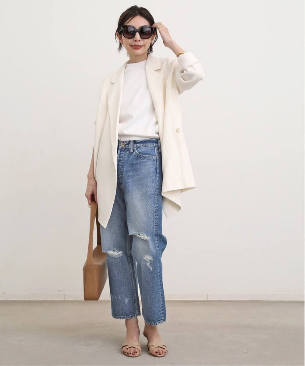 MADISONBLUE/マディソンブルー】CRASHED SAROUEL PT DENIM 36