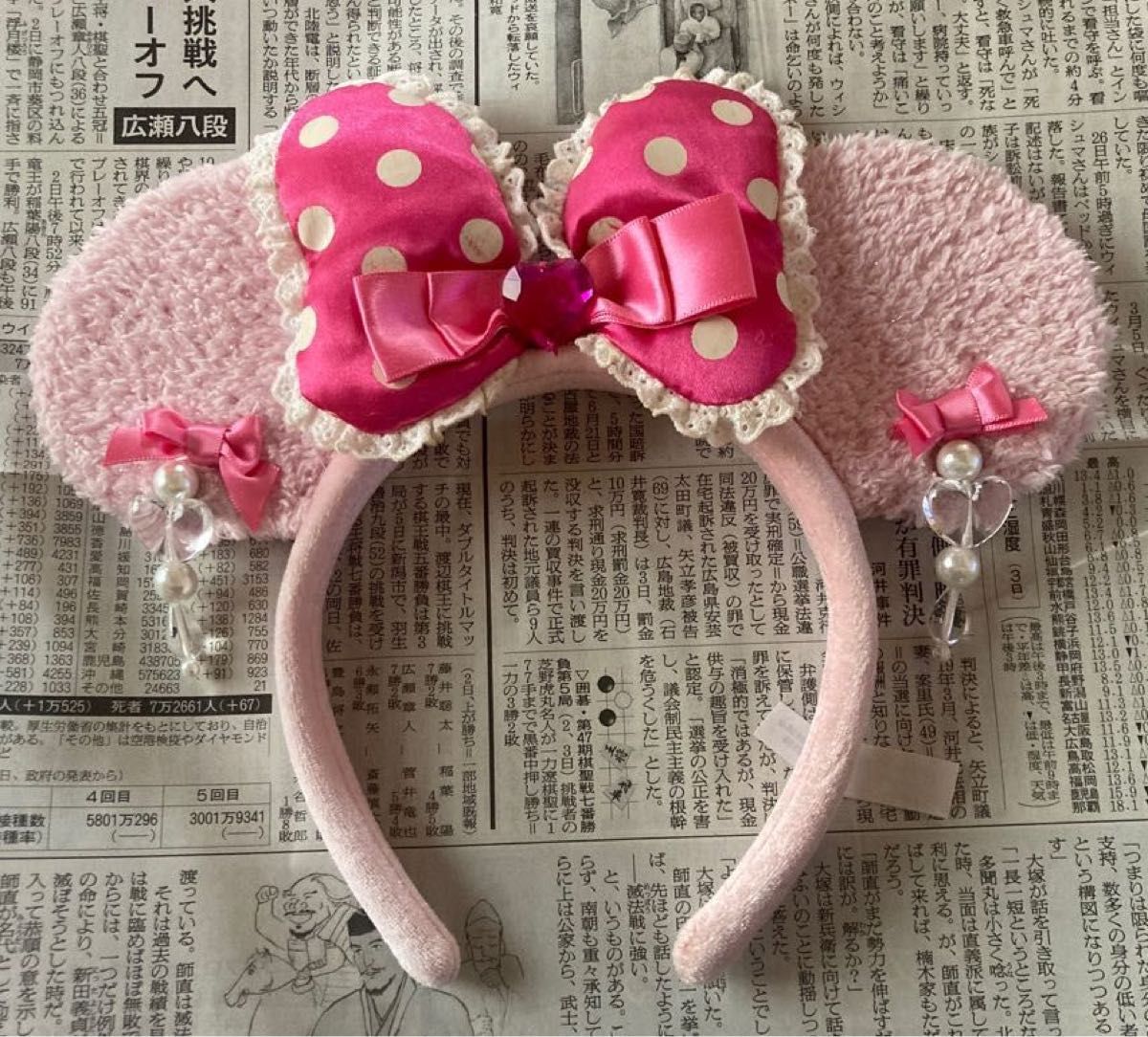 ディズニーミニー カチューシャ ピンク モコモコ｜Yahoo!フリマ（旧