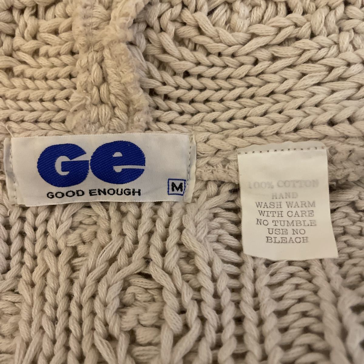 希少 初期90s『GOOD ENOUGH』藤原ヒロシ着用 GEタグライン入り