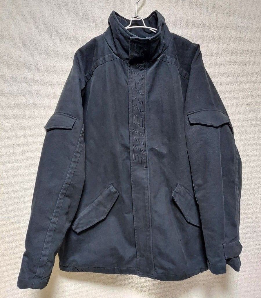 Supreme Brushed twill zip jacket 黒 XL(US) 大きいサイズ｜Yahoo