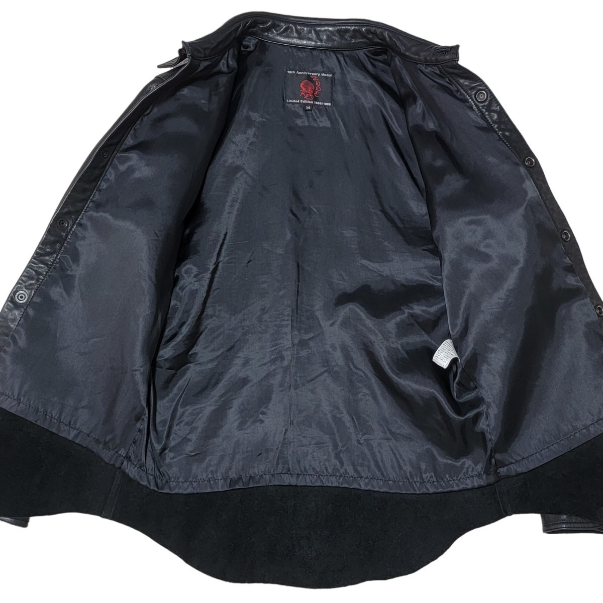 美品】10周年記念 1000着限定 レッドムーン RED MOON 牛革 レザー