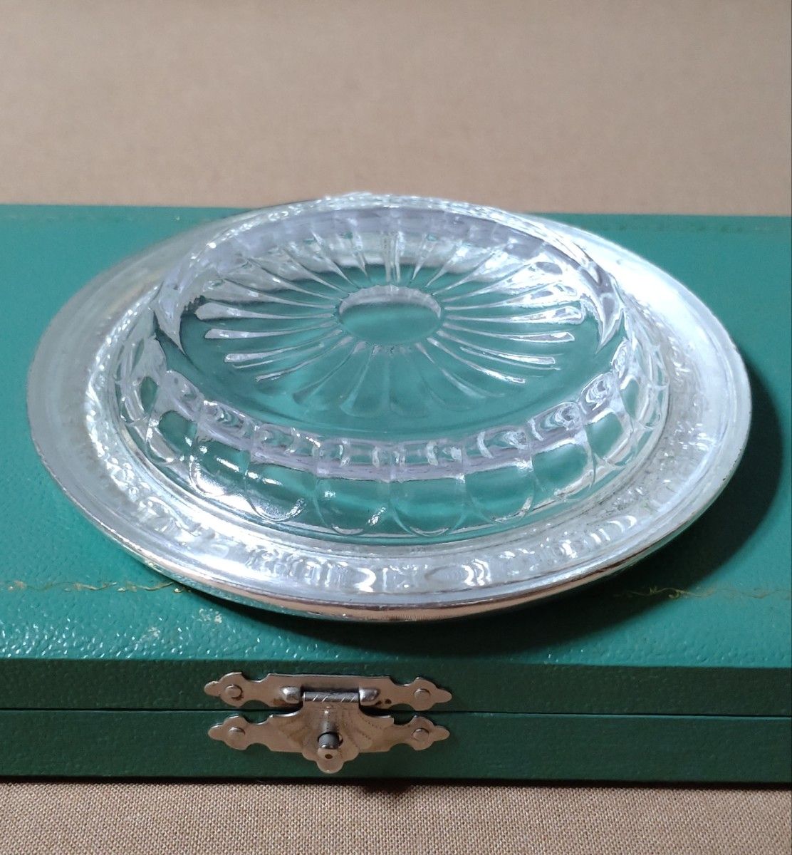 銀製/タレントコースター/2個セット/共箱付/純銀/銀製品/銀器/ガラス
