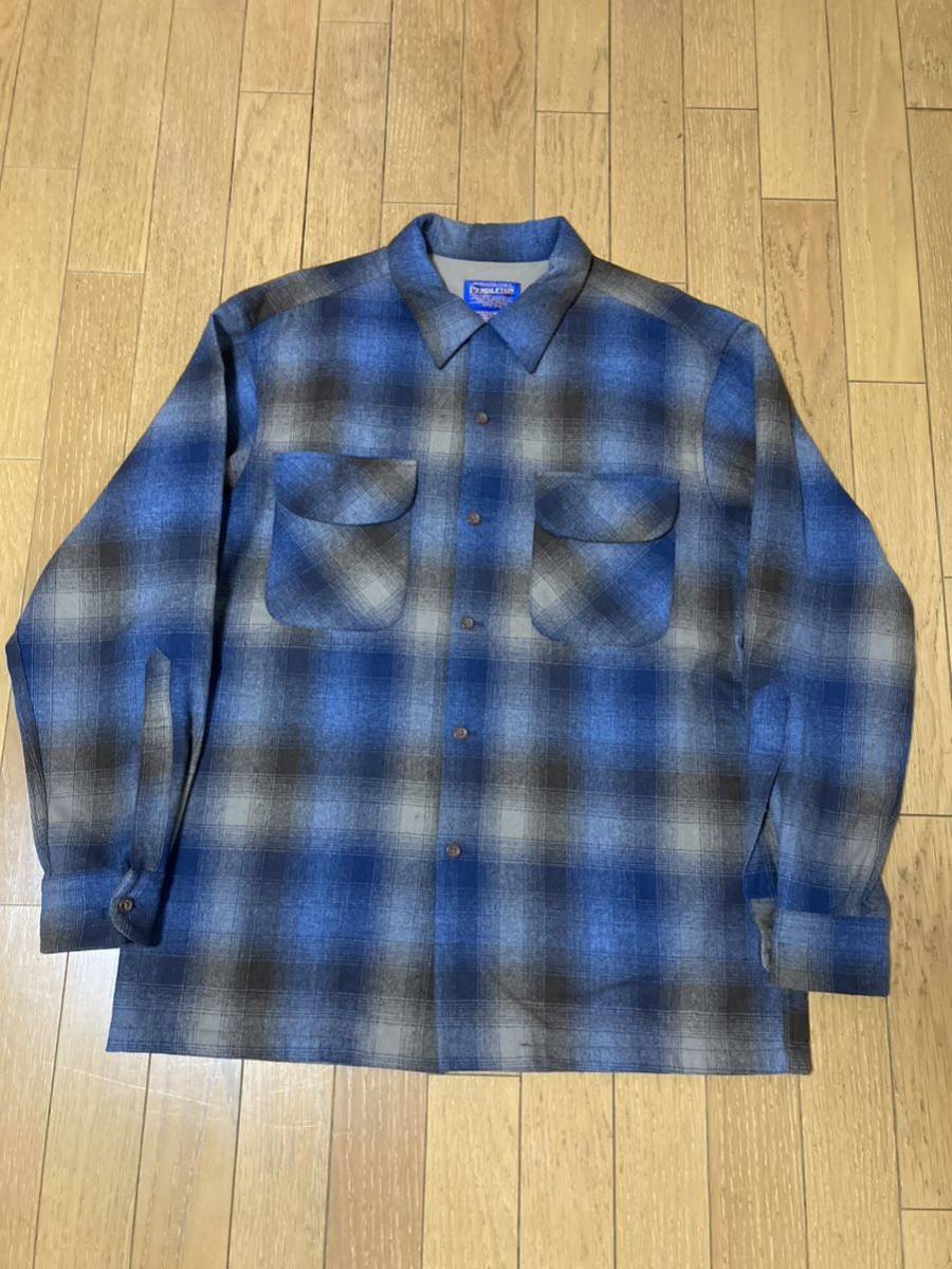G*n様 【希少】 ペンドルトン オンブレ チェック ダーク ブルー シャツ
