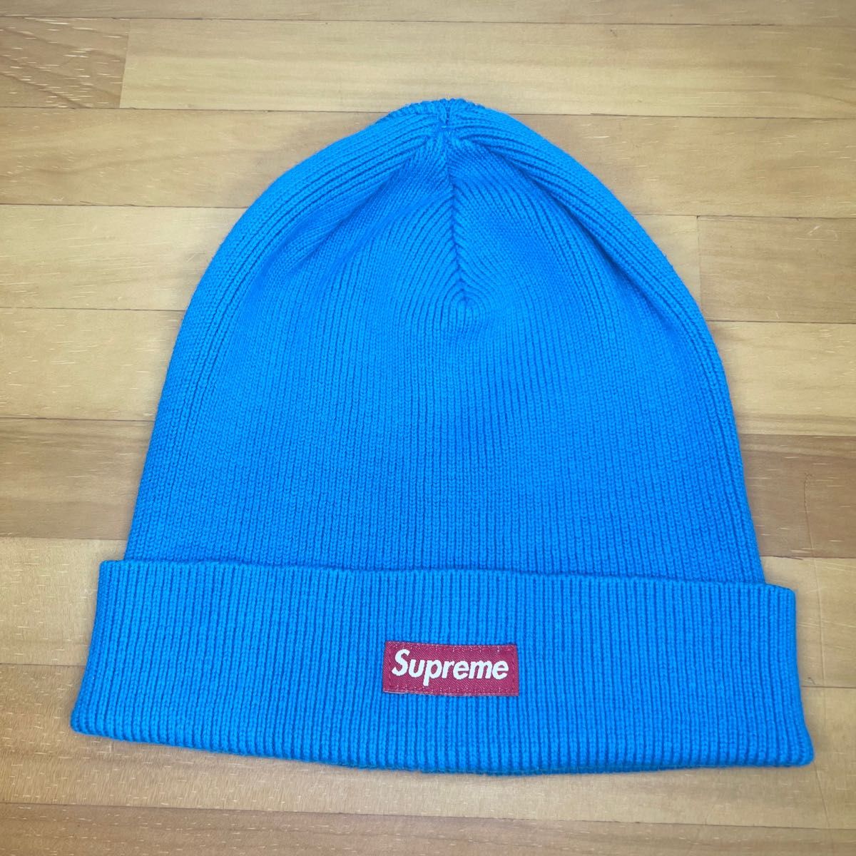 人気カラーsupreme スモールボックスロゴ ビーニー 水色 シュプリーム