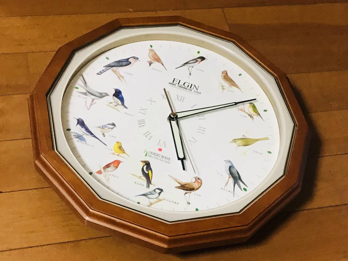 Yahoo!オークション - ELGIN エルジン SINGING BIRDS 掛け時計 鳥の鳴