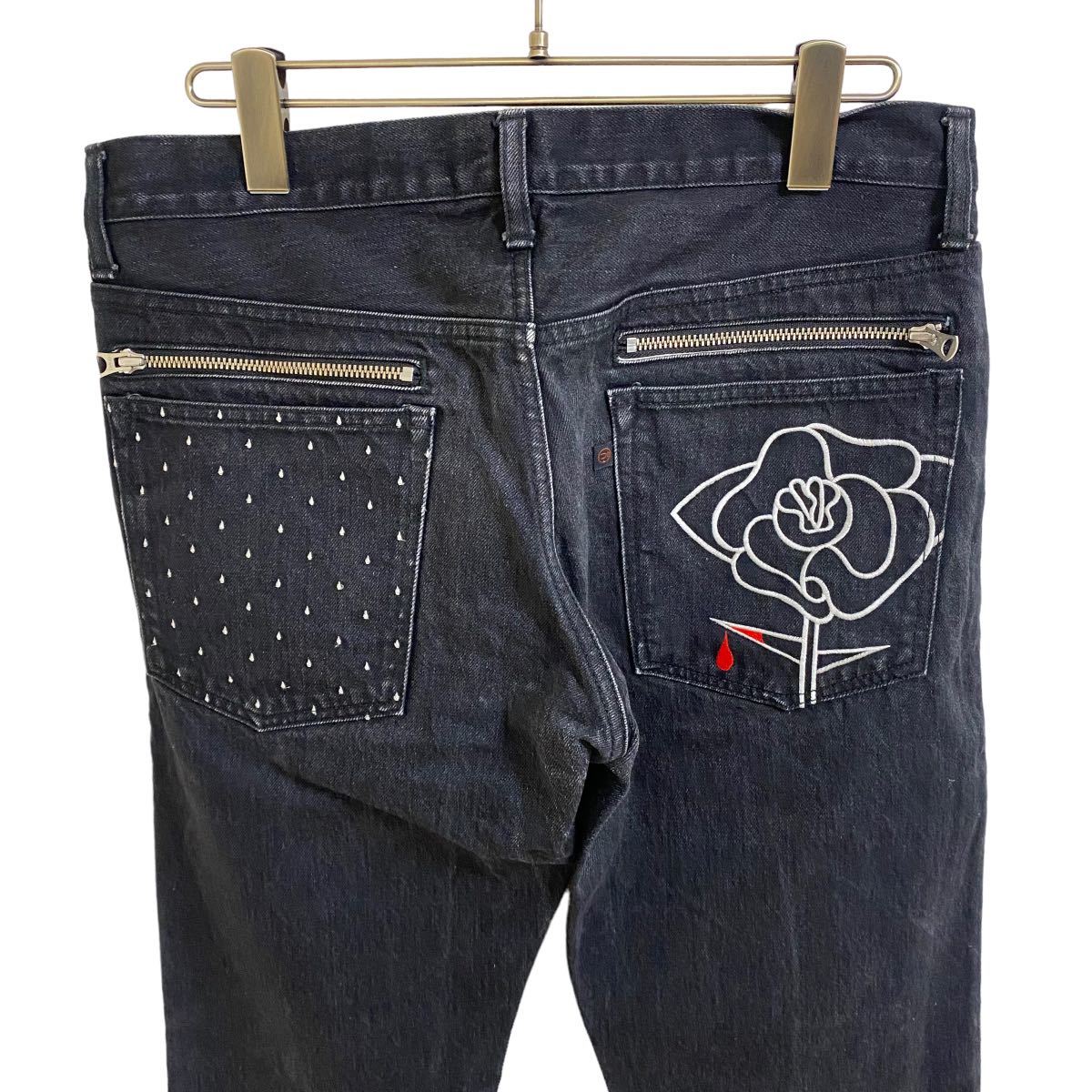 アンダーカバー UNDERCOVERISM 07SS purple 期 Rose Embroidery Denim