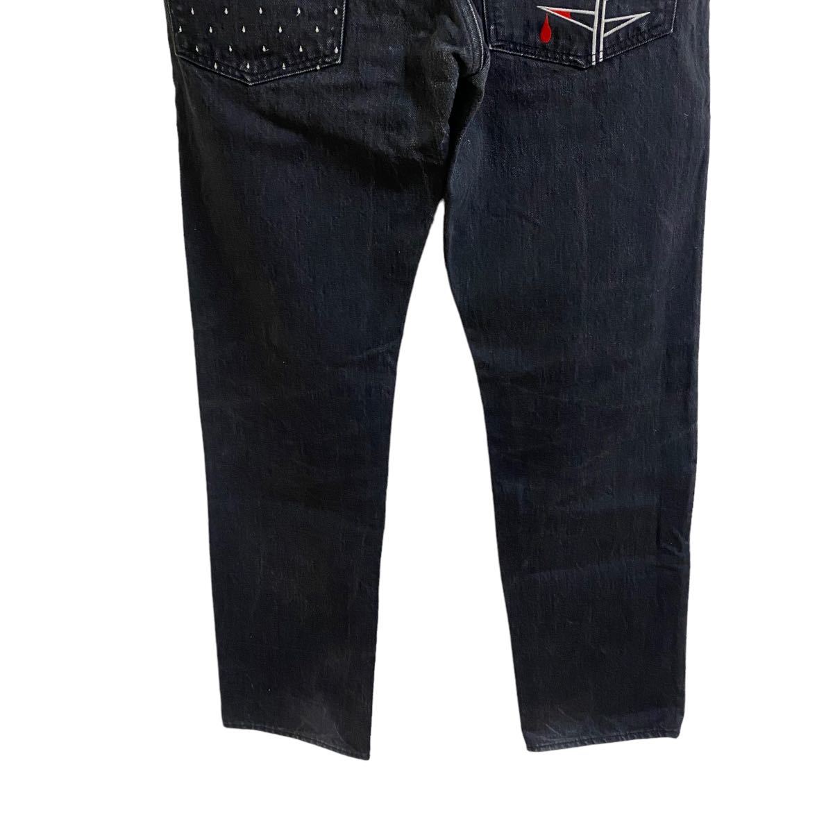 アンダーカバー UNDERCOVERISM 07SS purple 期 Rose Embroidery Denim