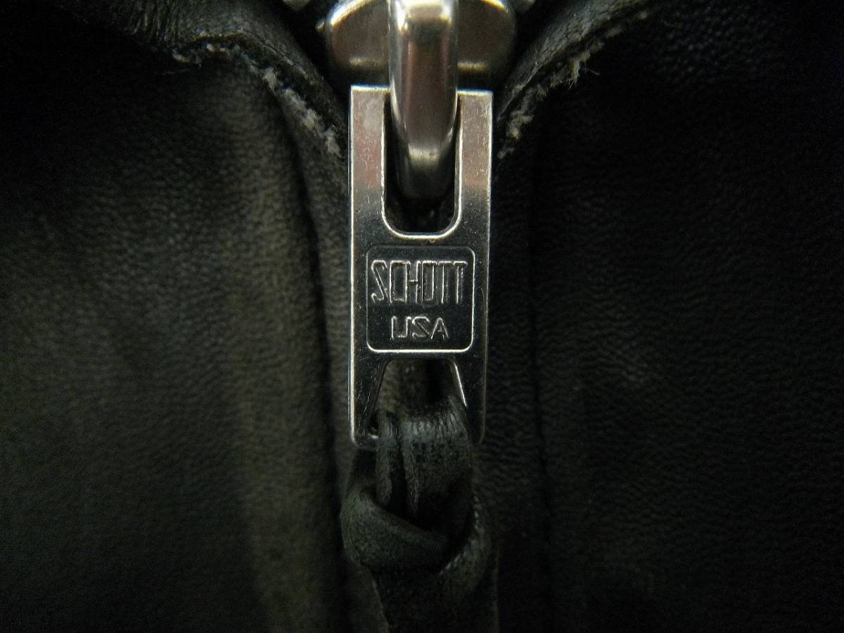 希少 Schott CUSTOM TRUCKER JACKET ショット ビンテージ加工 襟付