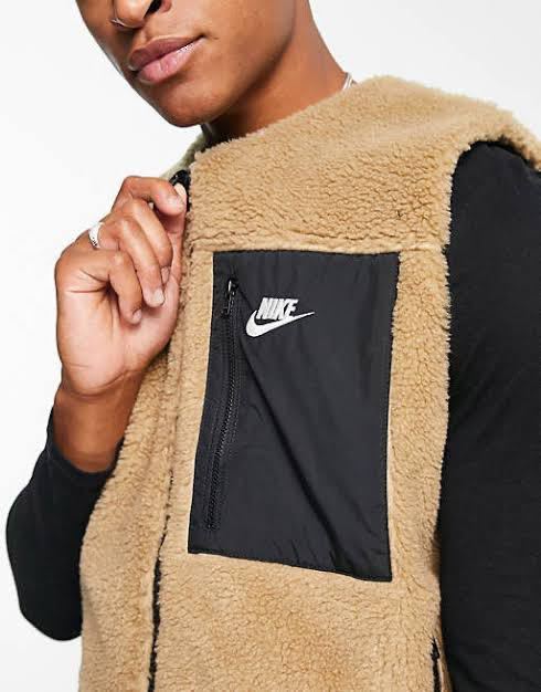2XL】新品 ナイキ メンズ ベスト リバーシブル ボア シェルパ 茶 黒