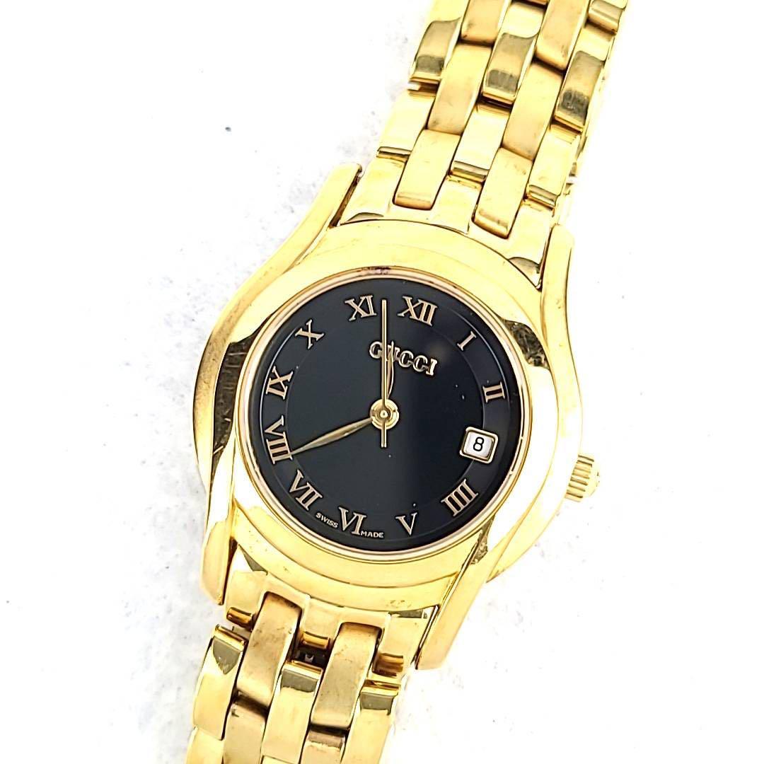 美品稼働品】GUCCI グッチ 5400L GP ブラック文字盤 クォーツ