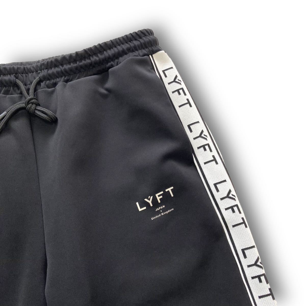 LYFT】LYFT LOGO LINE JERSEY PANTS - BLACK リフト サイドロゴライン