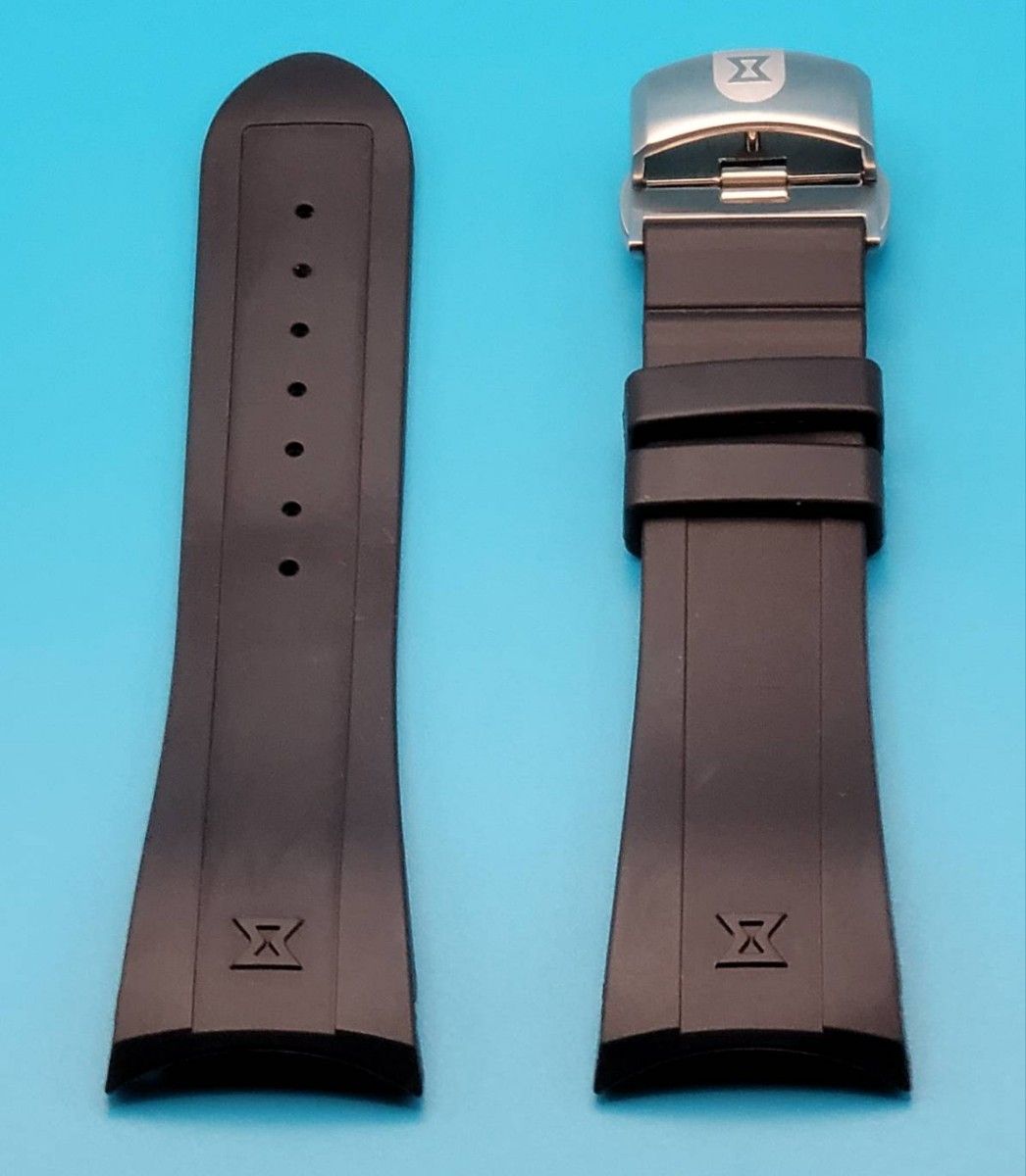 EDOX用品①EDOX エドックス 純正27㎜ ラバーベルト 黒色ブラック 純正