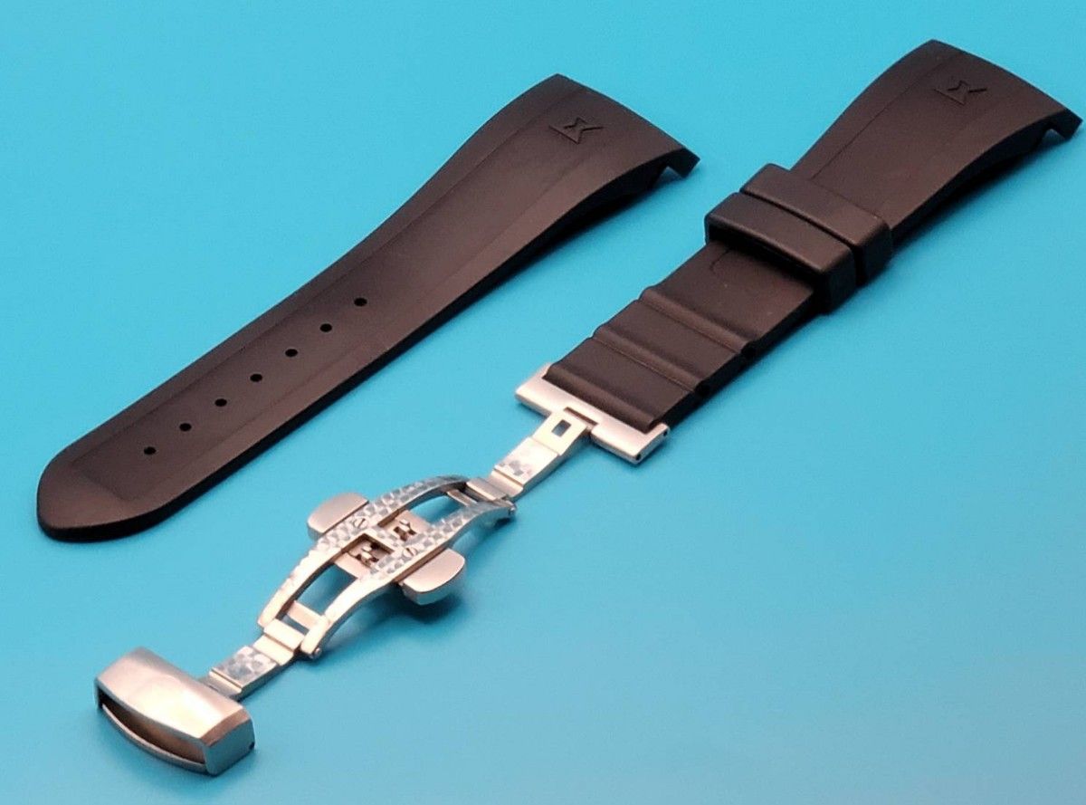 EDOX用品①EDOX エドックス 純正27㎜ ラバーベルト 黒色ブラック 純正
