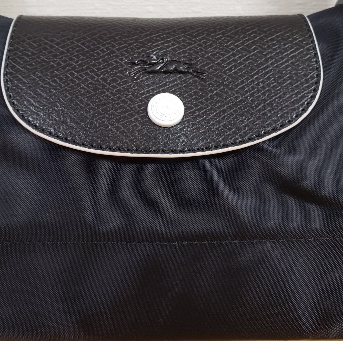 新品】LONGCHAMP ル プリアージュ トート L ブラック 白刺繍｜Yahoo