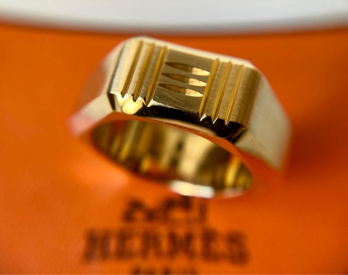 HERMES エルメス 希少 ツールボックス Hロゴモチーフ イエローゴールド