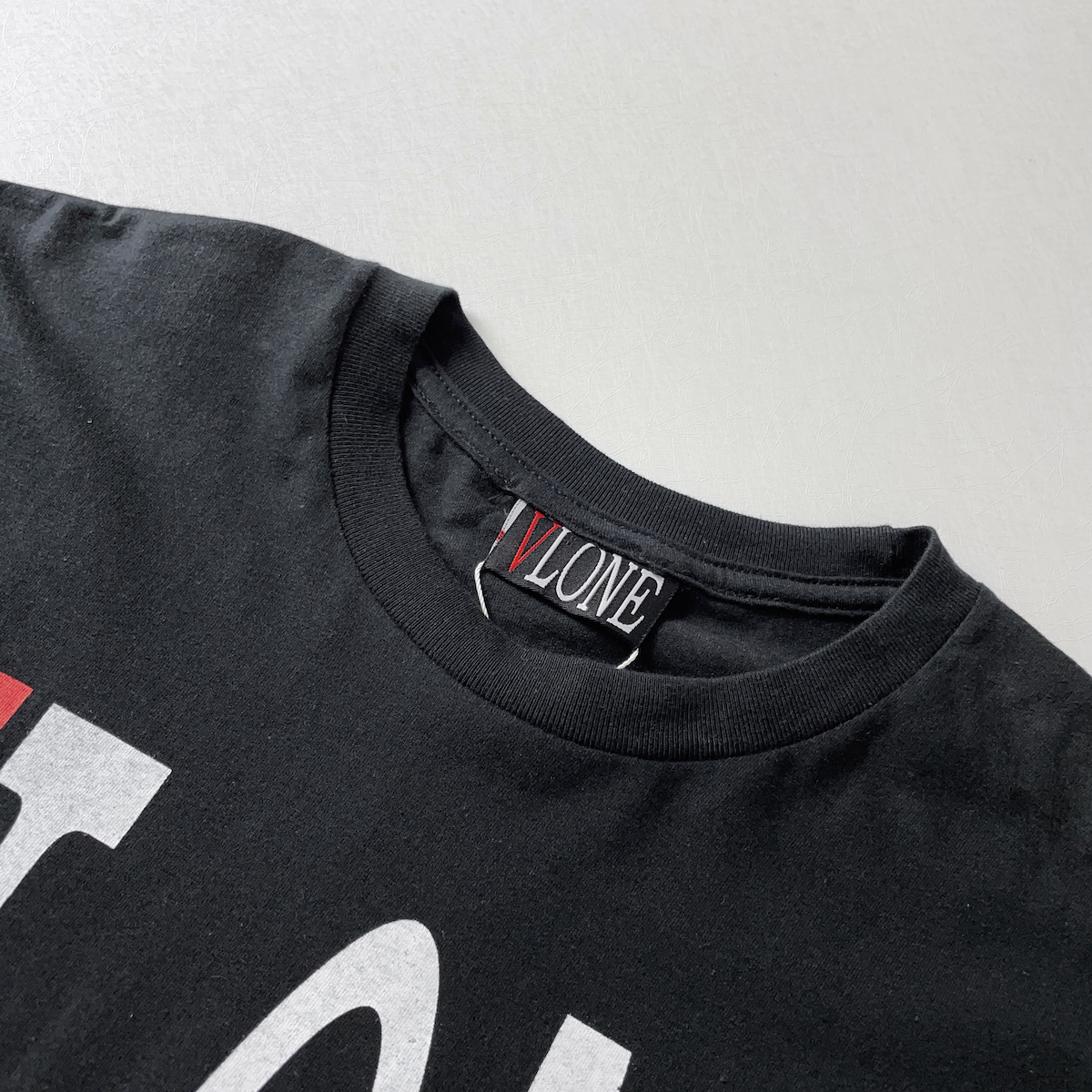 VLONE ビッグ ロゴ プリント 長袖 Tシャツ 黒 ブラック ロンT