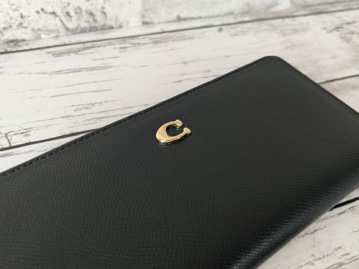 新品未使用】COACH コーチ長財布 ブラックストラップ付き｜Yahoo