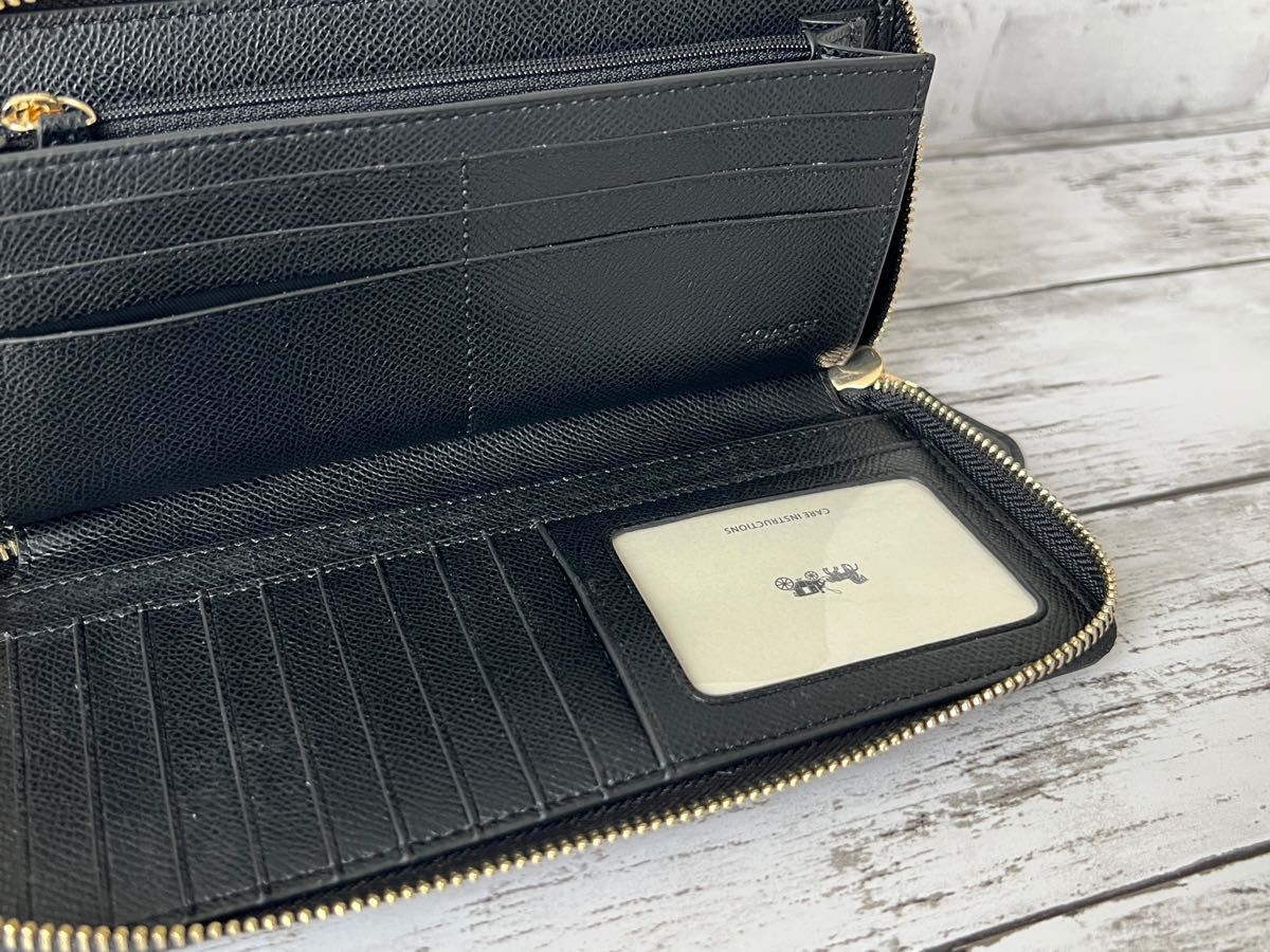 新品未使用】COACH コーチ長財布 ブラックストラップ付き｜Yahoo