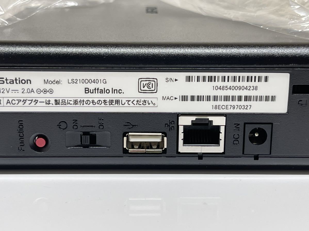 美品】BUFFALO LinkStation LS210D0401G 4TB バッファロー NAS