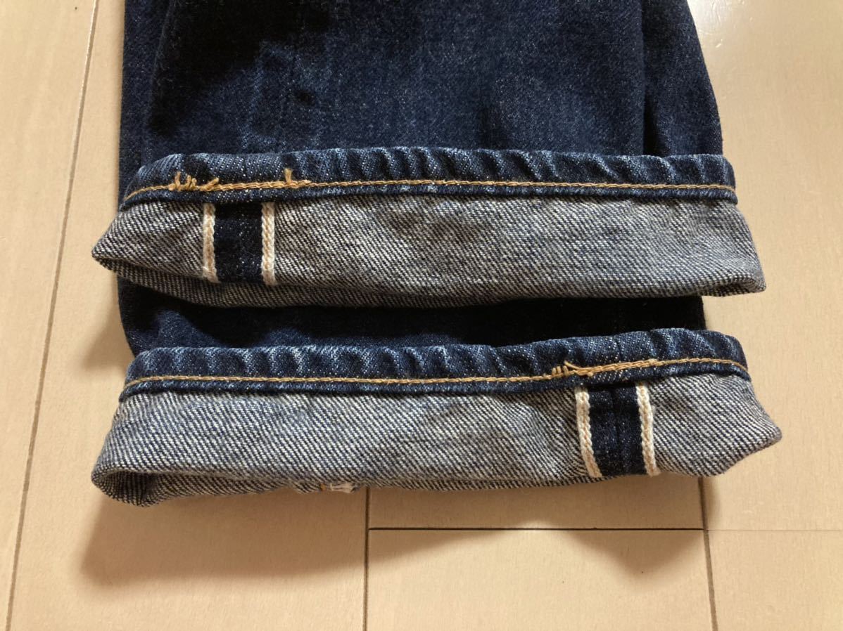送料無料 濃紺 DENIME W33 66モデル ジッパー ドゥニーム チェーン
