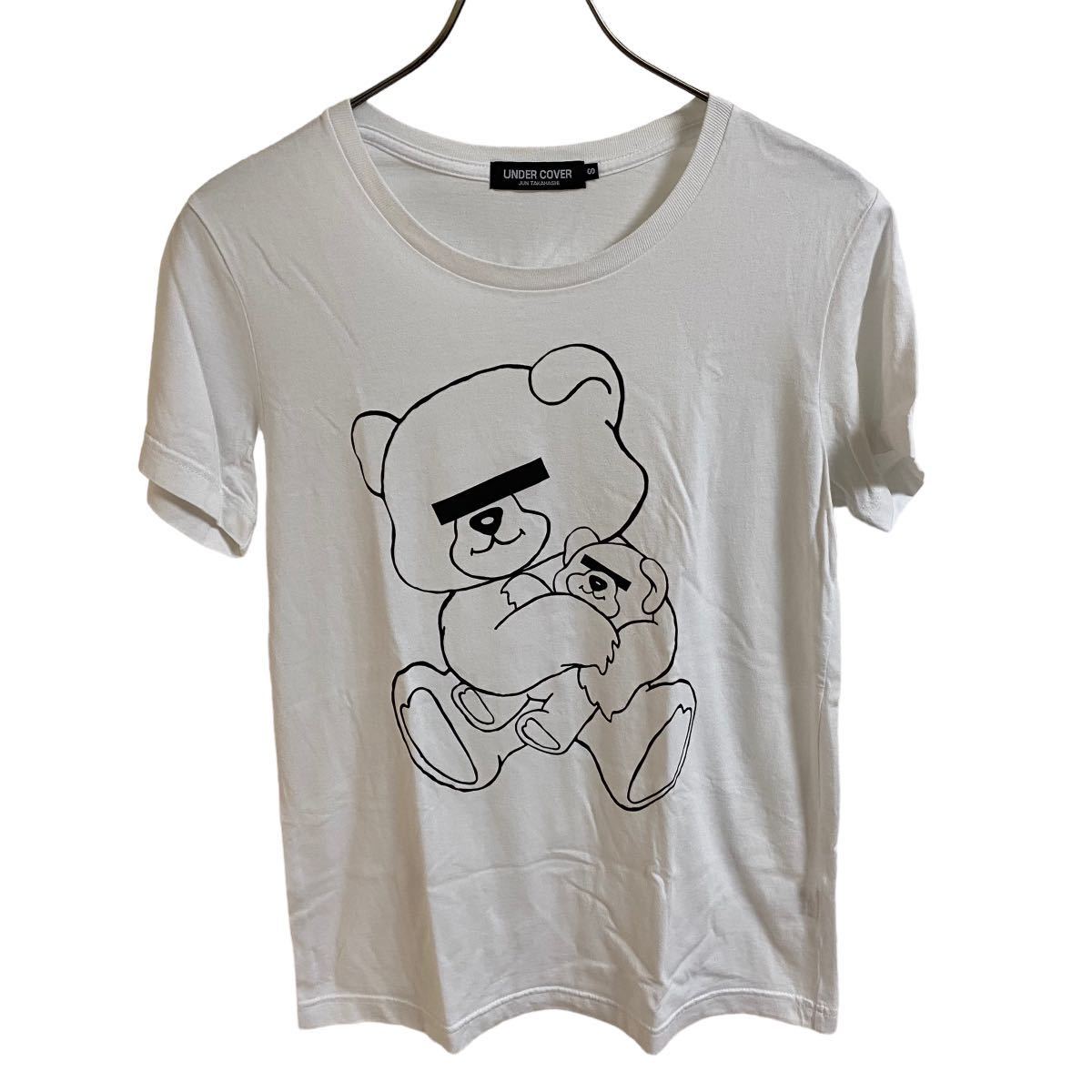 アンダーカバー UNDERCOVER 目隠し ベアー Tシャツ 白×黒 メンズS