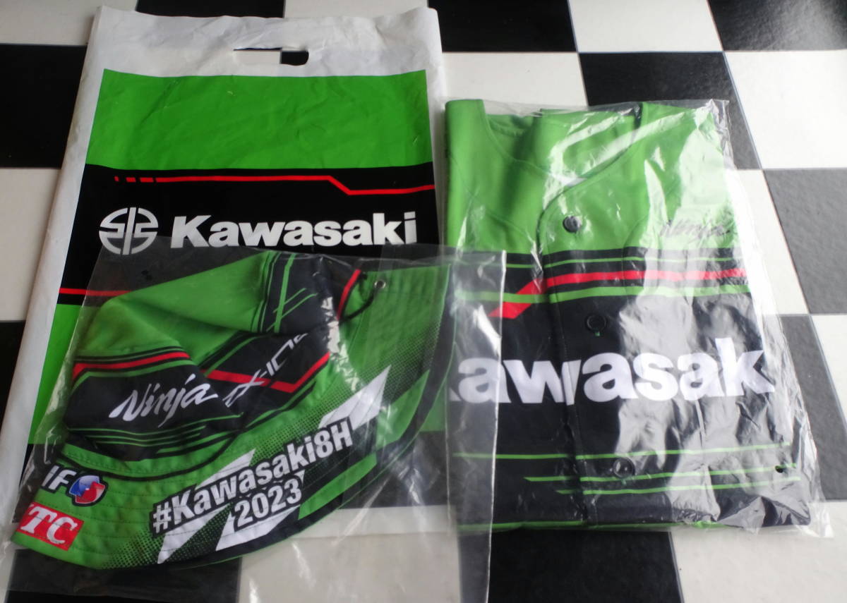 2023 鈴鹿8耐】Kawasaki応援席特典グッズ(シャツ・ハット・うちわ